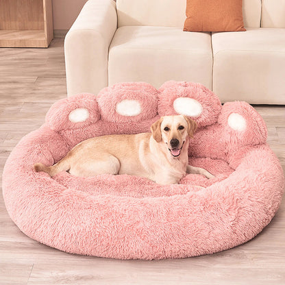 Fluffy Dog Bed Winter Plush Kennel Accessories Pet Products Large Dogs Beds Bedding Sofa Basket Small Mat Cats Big Cushion Puppy Brinira