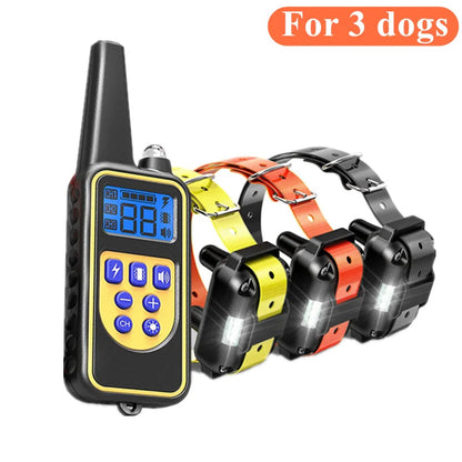 800m Digital Dog Training Collar Waterproof Rechargeable Remote Control Pet with LCD Display for All Size Shock Vibration Sound Brinira