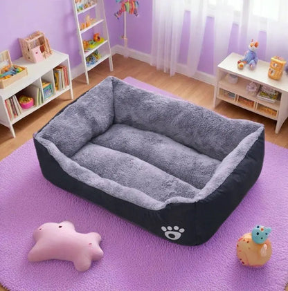 Black Dog Bed Plush Sleeping Bed for Large, Medium and Small Dogs, Non-Slip and Bite-Resistant Pet Sleeping Mat Brinira
