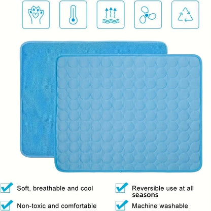 Summer Pet Ice Mat Cat Cooling Ice Mat Dog Pad Breathable Cat Cool Mat Portable &amp; Washable Pet Cooling Blanket For Kennel/Sofa/B Brinira