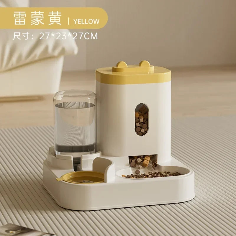Automatic Feeder Dog Cat Food Bowl With Water Fountain Large Capacity Pet Food Storage Dispenser Container Puppy Pet Accessories Brinira