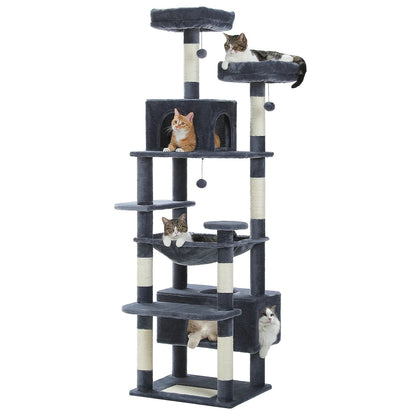 Large Cat Tree and Tower for Indoor Cats With Sisal-Covered Scratching Posts Spacious Hammock Padded Perches and Condos Cat Toys Brinira