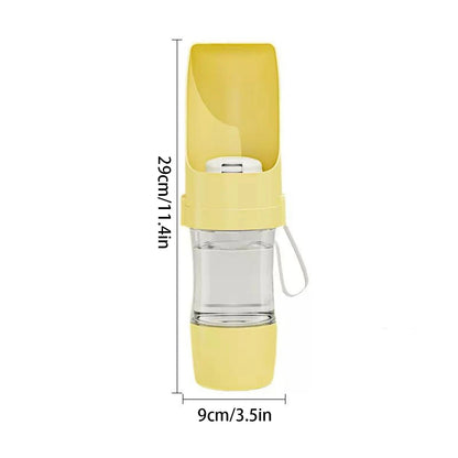 Portable Dog Cat Water Bottle with Storage Food and Water Container for Puppy Pets dogs Feeder Bowl Outdoor Travel Pet supplies Brinira