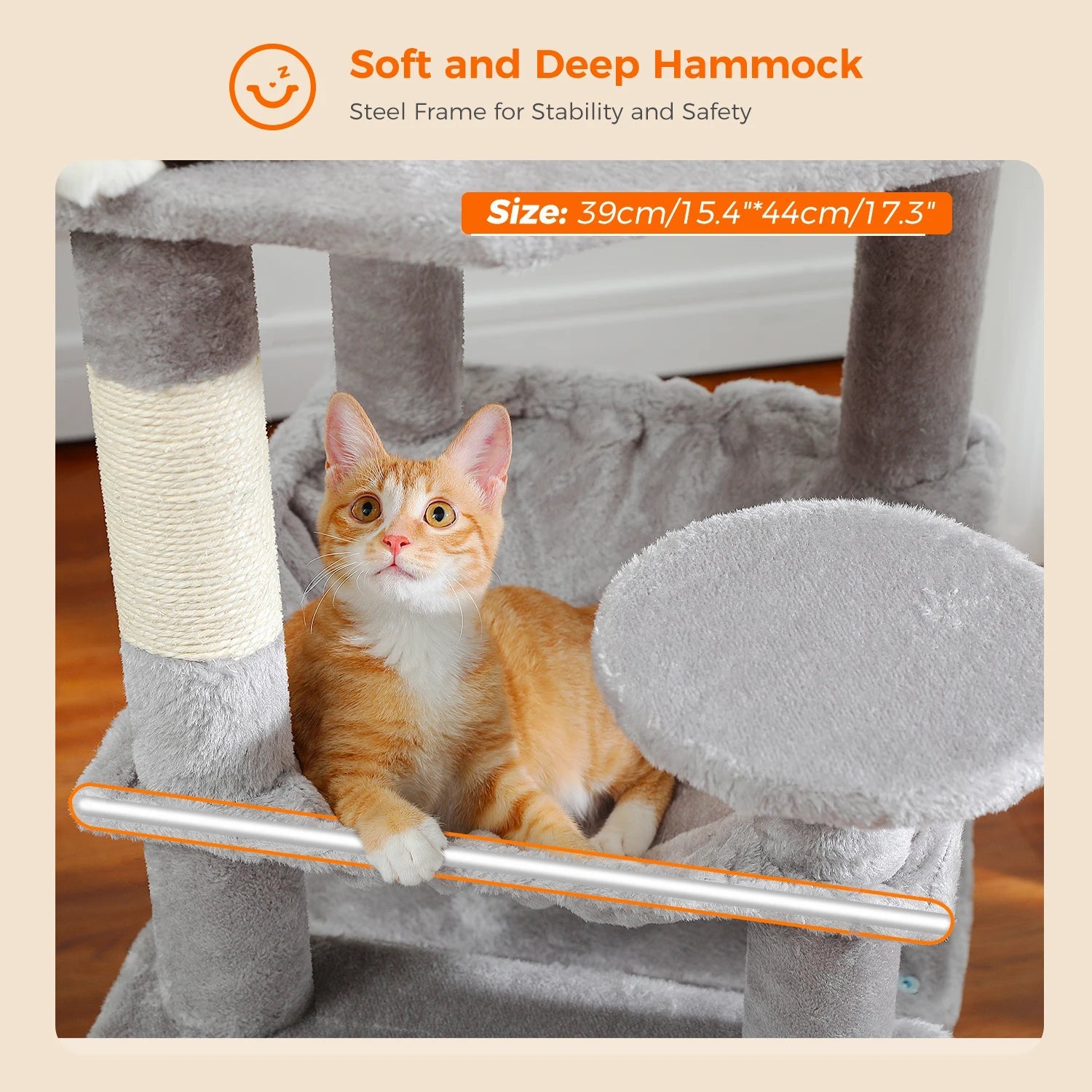 Large Cat Tree and Tower for Indoor Cats With Sisal-Covered Scratching Posts Spacious Hammock Padded Perches and Condos Cat Toys Brinira