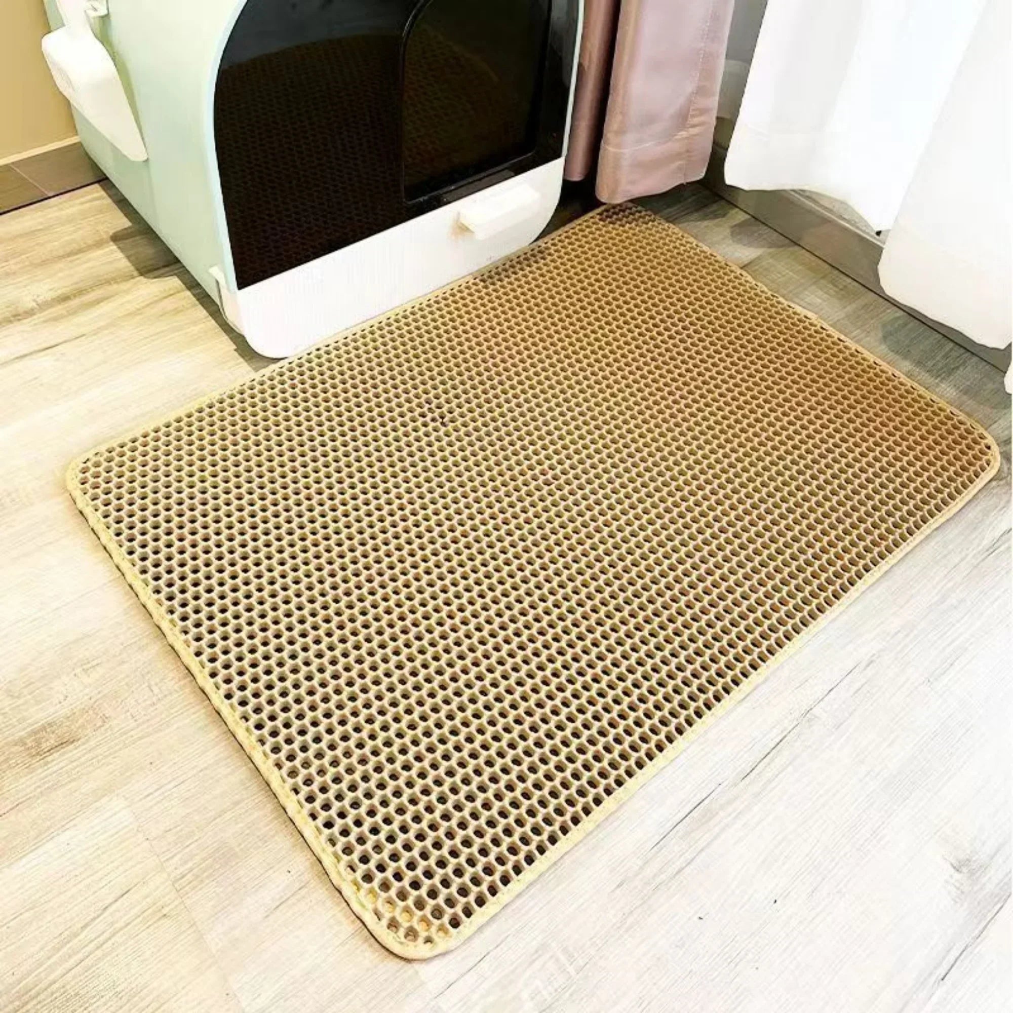 Extra Large Cat Litter Mat Heavy Duty Waterproof 2 Layer Non Slip Washable Pet Floor Protector Litter Box Sand Stopper Brinira