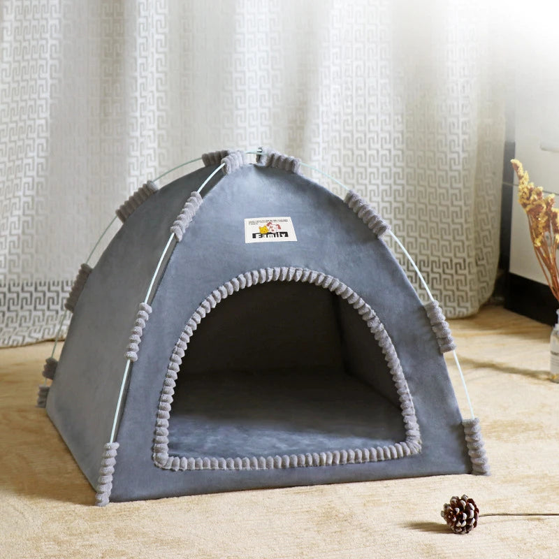 Foldable Cat House Pet Tent Four Seasons Universal Cat and Dog Pet Nest Summer Cool Mat Outdoor Portable Foldable Breathable Brinira