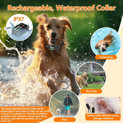 GPS Wireless Dog Fencing System - Electric dog fencing with GPS Electric Satellite Technology, Pet Fencing System Range 15~2000m Brinira