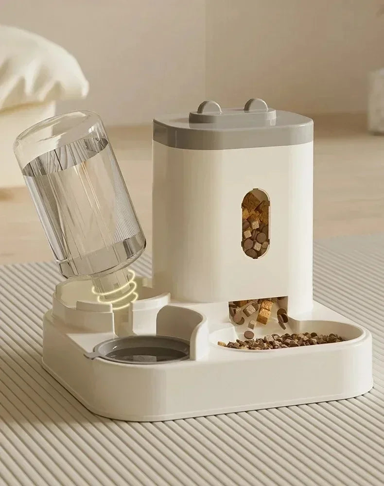 Automatic Feeder Dog Cat Food Bowl With Water Fountain Large Capacity Pet Food Storage Dispenser Container Puppy Pet Accessories Brinira