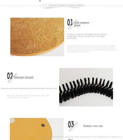 Cat Toy Arch Self Groome Pamper Feline with A Massage Grooming Rubbing Brush with Scratching Pad Toy for Cats Interactive Toys Brinira