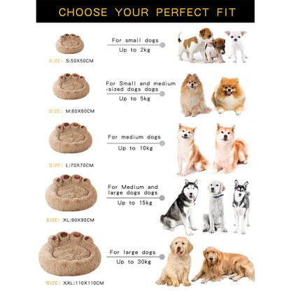 Fluffy Dog Bed Winter Plush Kennel Accessories Pet Products Large Dogs Beds Bedding Sofa Basket Small Mat Cats Big Cushion Puppy Brinira