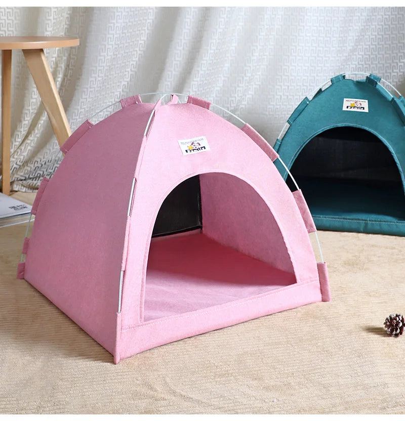 Foldable Cat House Pet Tent Four Seasons Universal Cat and Dog Pet Nest Summer Cool Mat Outdoor Portable Foldable Breathable Brinira