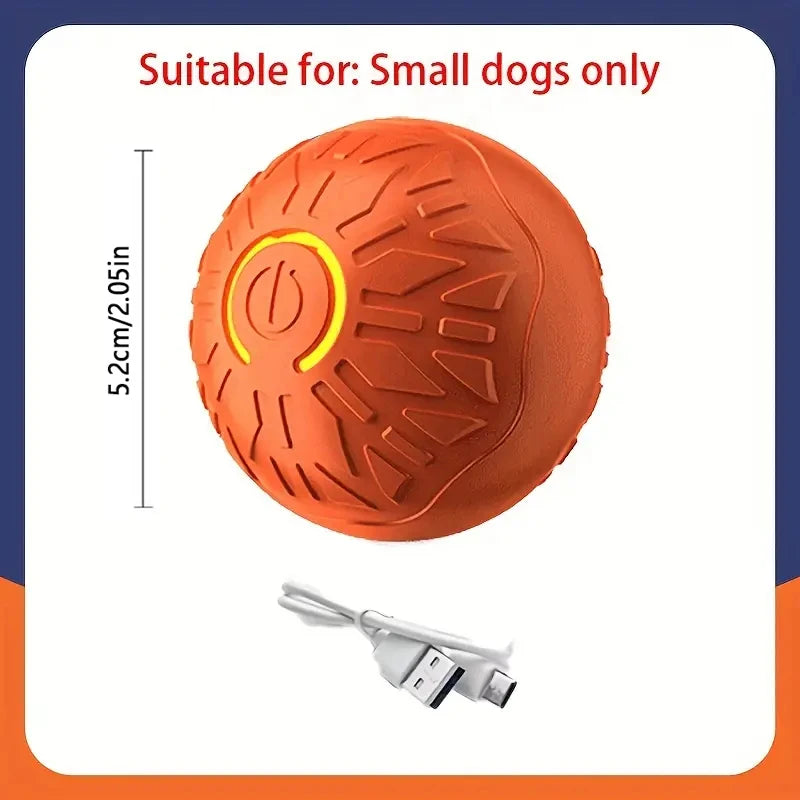 Smart Dog Toy Ball Automatic Interactive Pet Electronic Rolling USB Rechargeable Moving Bouncing for Puppy to Large dog Chew Toy Brinira