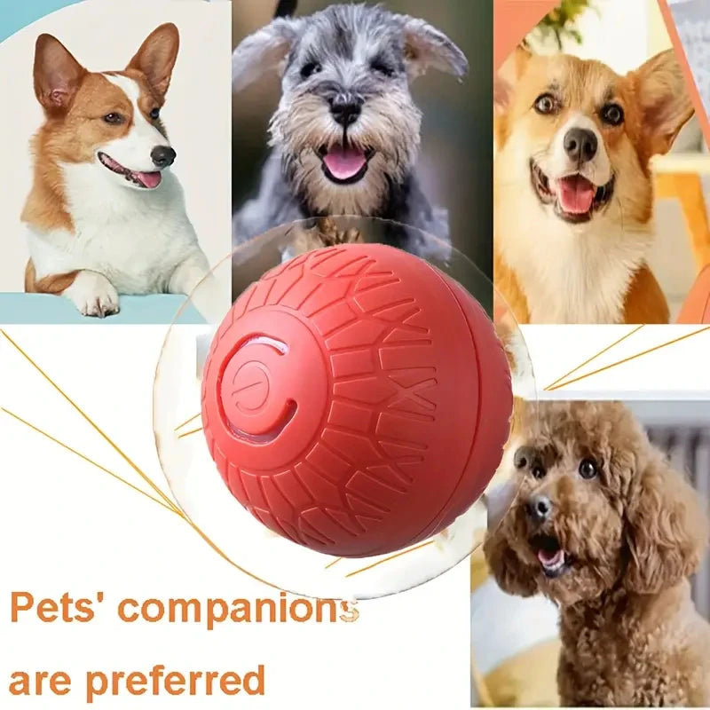 Smart Dog Toy Ball Automatic Interactive Pet Electronic Rolling USB Rechargeable Moving Bouncing for Puppy to Large dog Chew Toy Brinira