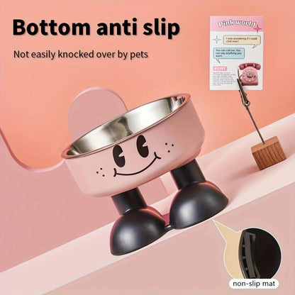 Elevated Dog Cat Bowl Stainless steel Food Water Bowls Raised No Spill Pet Feeder bowl for Puppy Small Medium Large Dogs Cats Brinira