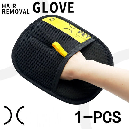 Pet Hair Remover Gloves Electrostatic for Cats Dogs, Reusable Washable Grooming Glove with 2-in-1 Lint Roller Brush - Safe Non-T Brinira