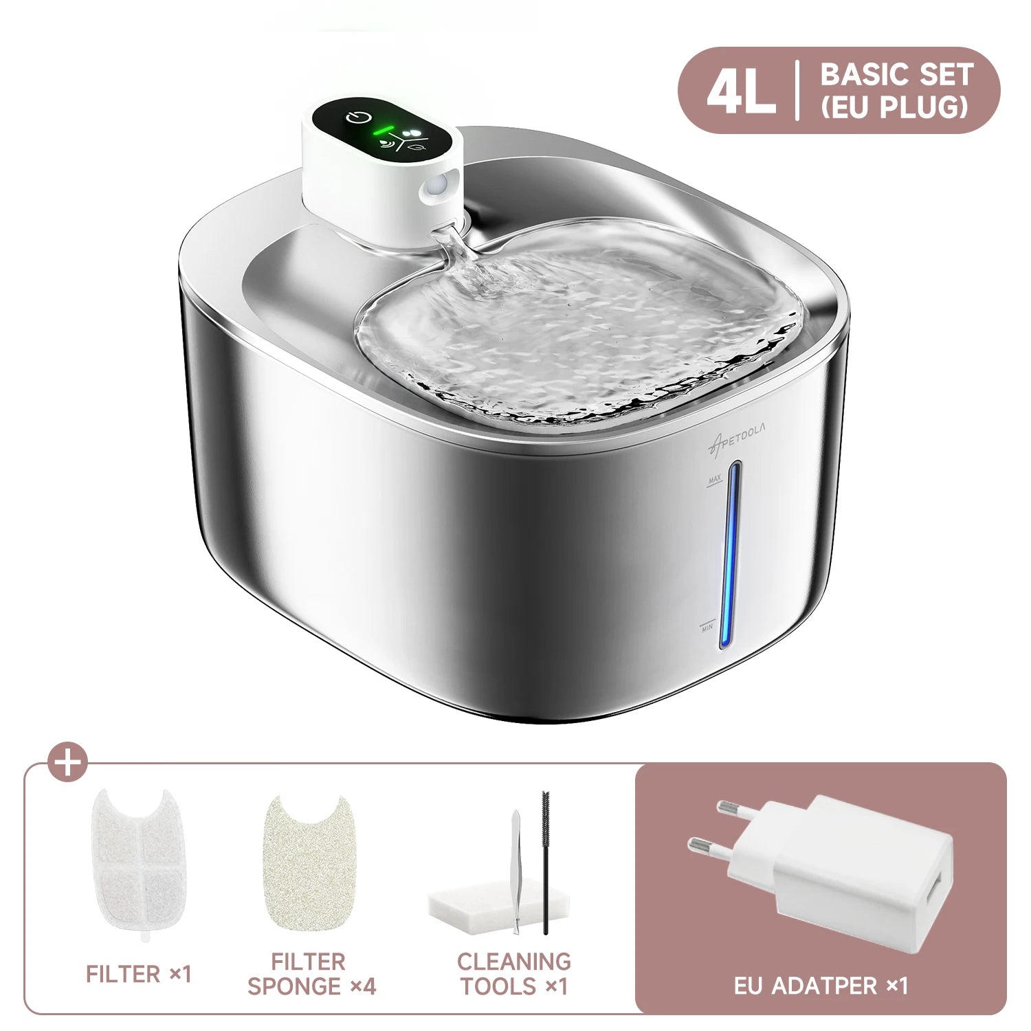 APETDOLA 4L Wireless Cat Water Fountain Auto Sensor Drinking Fountain For Cats Dog Drinker Pet Water Dispenser Accessories Brinira