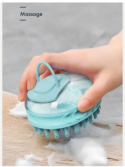 Pet Dog Cat Bath Brush 2-in-1 Pet SPA Massage Comb Soft Silicone Pet Shower Hair Grooming Cmob Dog Cleaning Tool Pet Supplies Brinira