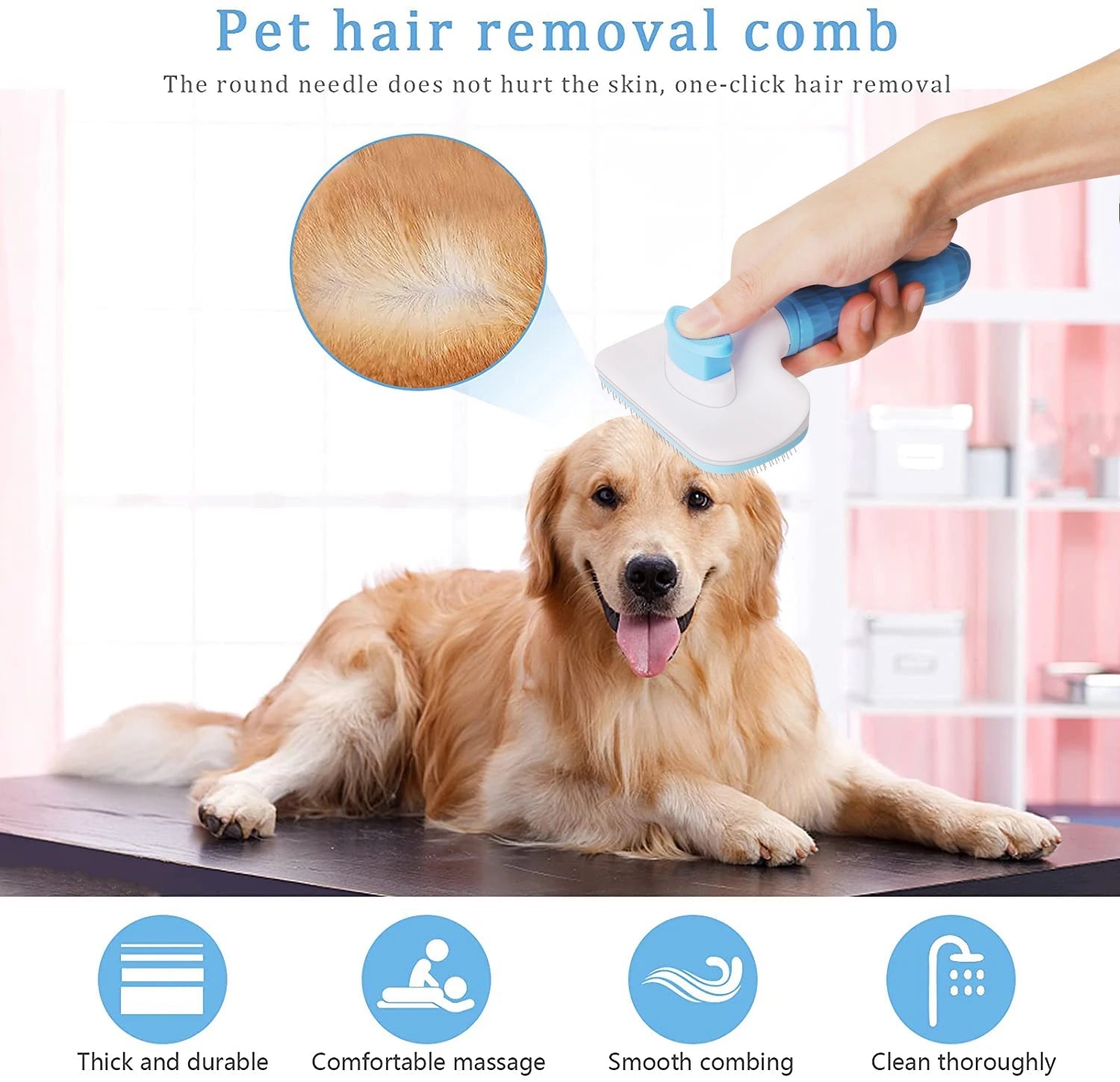 Dog Hair Remover Brush Cat Dog Hair Grooming And Care Comb For Long Hair Dog Pet Removes Hairs Cleaning Bath Brush Dog Supplies Brinira