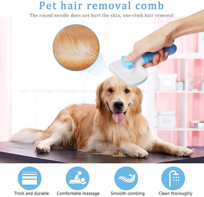 Dog Hair Remover Brush Cat Dog Hair Grooming And Care Comb For Long Hair Dog Pet Removes Hairs Cleaning Bath Brush Dog Supplies Brinira