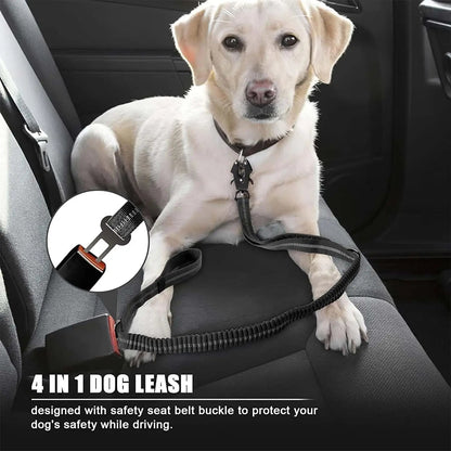 Reflective Shock Absorbing Pet Leashes with Car Seatbelt for Large Dogs Heavy Duty Tactical Bungee Dog Leash No Pull Dog Leash Brinira