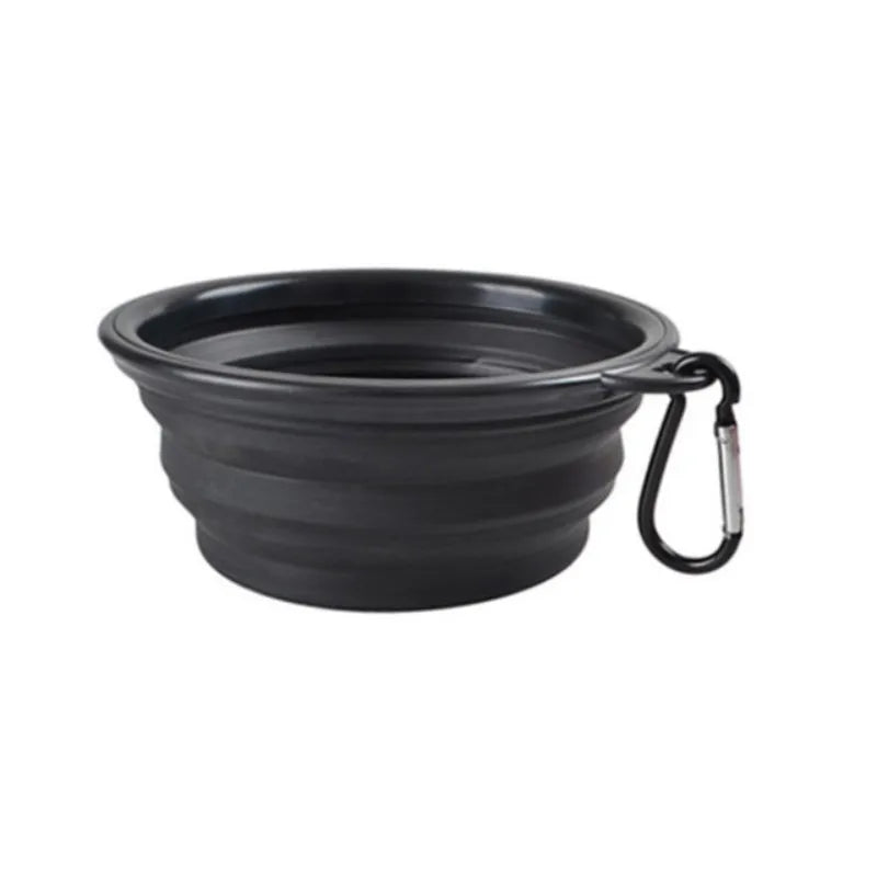 Portable Pet Food Bowl  Durable TPR Bowl  Cat and Dog Food Pet Silicone Collapsible Bowl Portable Travel Outdoor Water Food Bowl Brinira