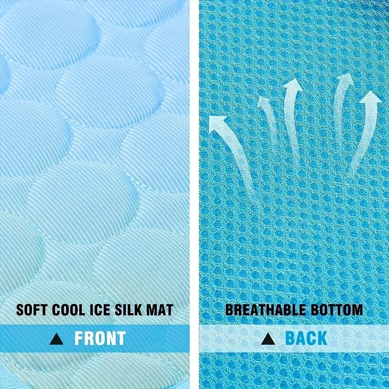 Summer Pet Ice Mat Cat Cooling Ice Mat Dog Pad Breathable Cat Cool Mat Portable &amp; Washable Pet Cooling Blanket For Kennel/Sofa/B Brinira