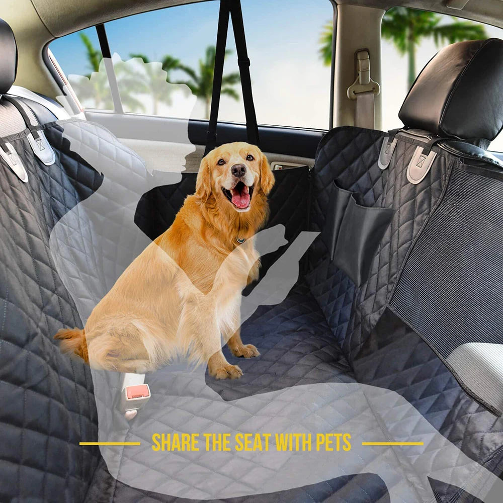 1PC Winter Dog Seat Cover for Back Seat, Waterproof with Mesh Window, Scratch Prevent Anti-slip Dog Car Hammock, Standard Brinira