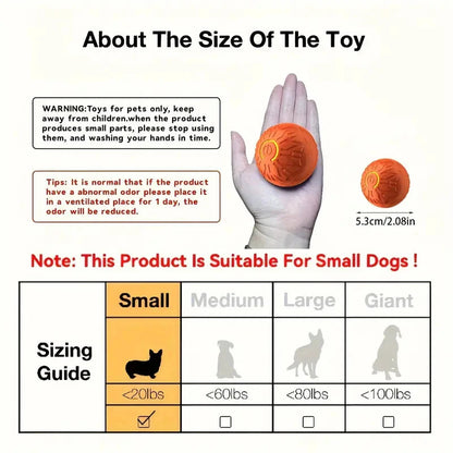 Smart Dog Toy Ball Automatic Interactive Pet Electronic Rolling USB Rechargeable Moving Bouncing for Puppy to Large dog Chew Toy Brinira