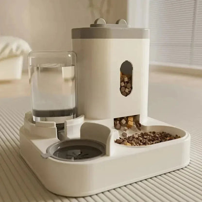 Automatic Feeder Dog Cat Food Bowl With Water Fountain Large Capacity Pet Food Storage Dispenser Container Puppy Pet Accessories Brinira
