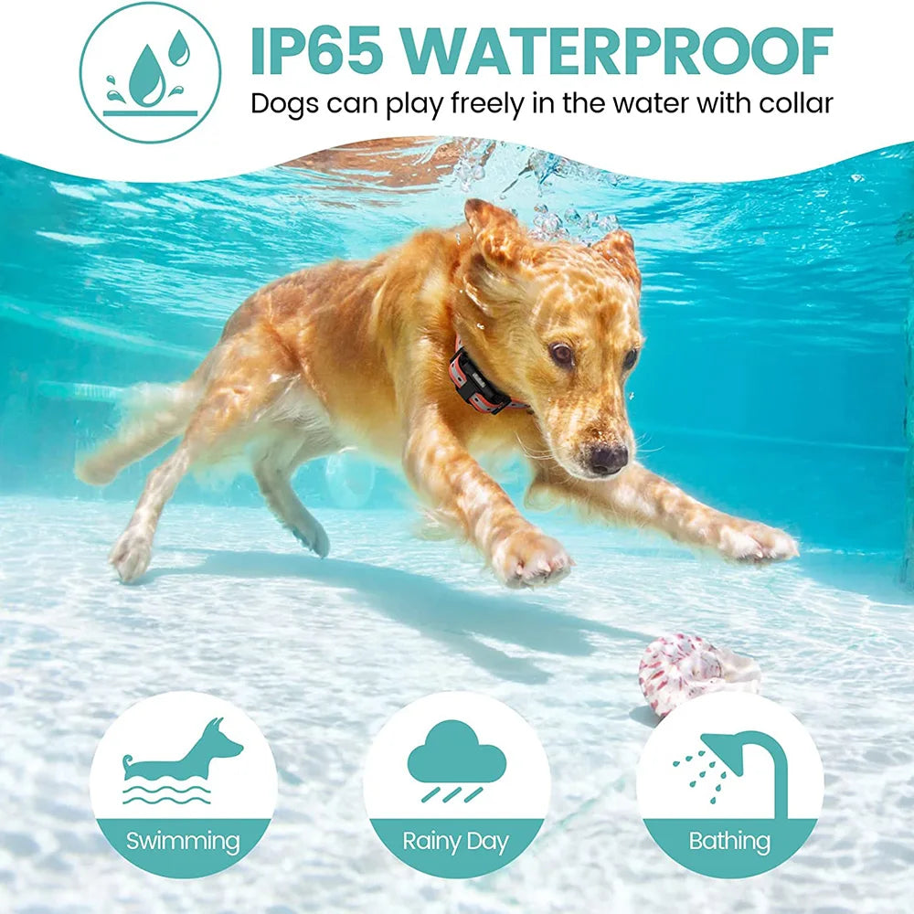 800m Digital Dog Training Collar Waterproof Rechargeable Remote Control Pet with LCD Display for All Size Shock Vibration Sound Brinira