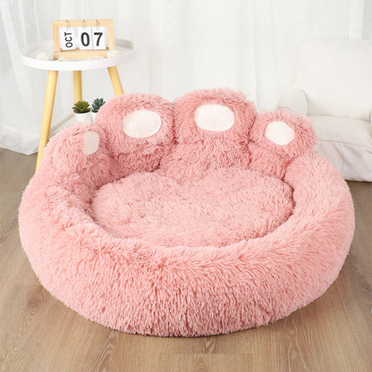 Fluffy Dog Bed Winter Plush Kennel Accessories Pet Products Large Dogs Beds Bedding Sofa Basket Small Mat Cats Big Cushion Puppy Brinira