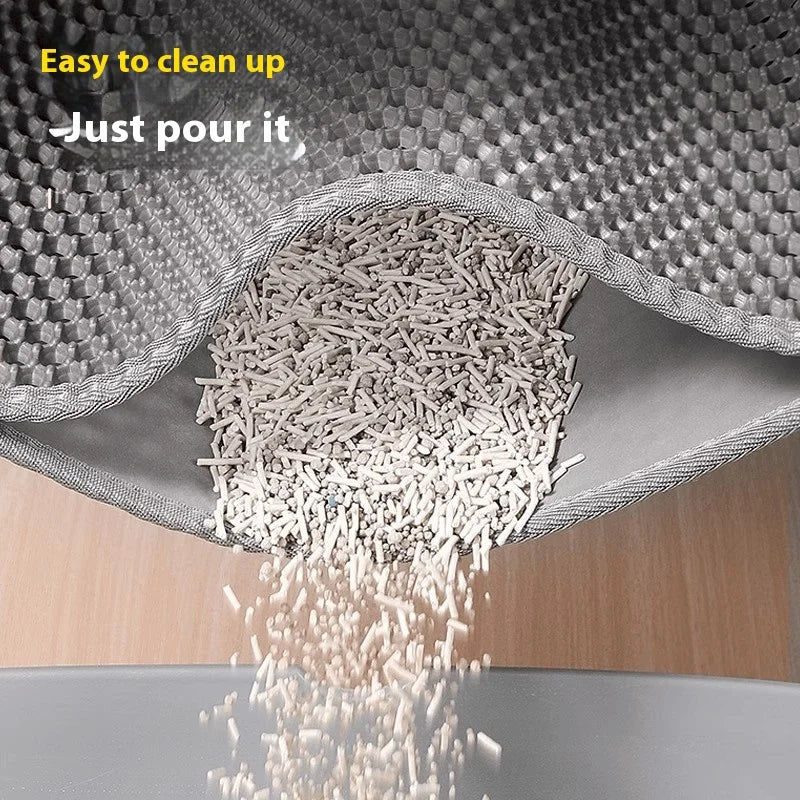 Extra Large Cat Litter Mat Heavy Duty Waterproof 2 Layer Non Slip Washable Pet Floor Protector Litter Box Sand Stopper Brinira
