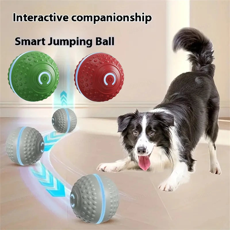 Smart Dog Toy Ball Automatic Interactive Pet Electronic Rolling USB Rechargeable Moving Bouncing for Puppy to Large dog Chew Toy Brinira