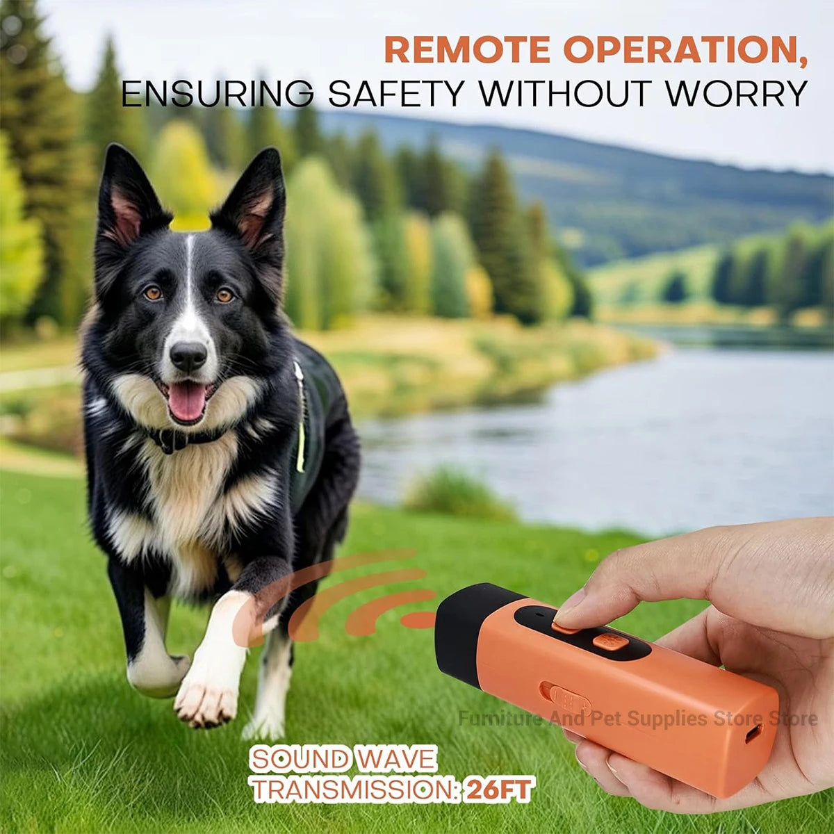 New Pet Dog Repeller Ultrasonic Dog Training Device Rechargeable Anti Dog Bark Stop-Barking Deterrent Device With LED Flashlight Brinira