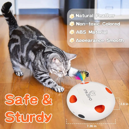 INKZOO Cat Toys, Interactive Cat Toys for Indoor Cats,  Smart Interactive Kitten Toy, Automatic 7 Holes Mice Whack-A-Mole Brinira