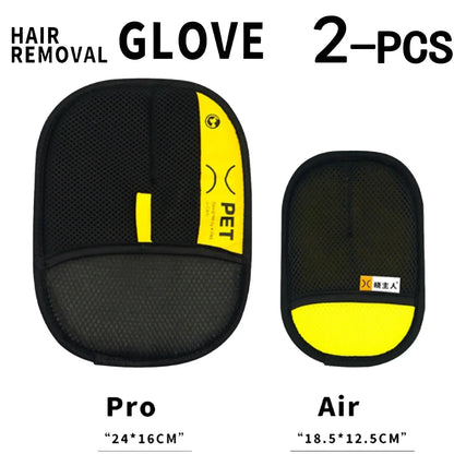 Pet Hair Remover Gloves Electrostatic for Cats Dogs, Reusable Washable Grooming Glove with 2-in-1 Lint Roller Brush - Safe Non-T Brinira