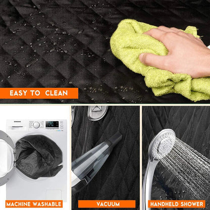 1PC Winter Dog Seat Cover for Back Seat, Waterproof with Mesh Window, Scratch Prevent Anti-slip Dog Car Hammock, Standard Brinira