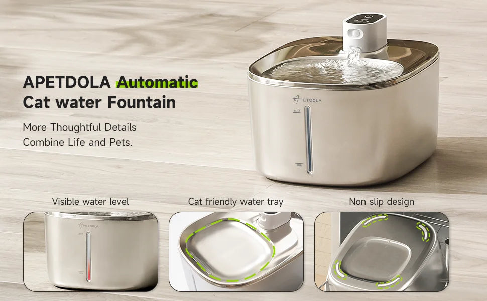 APETDOLA 4L Wireless Cat Water Fountain Auto Sensor Drinking Fountain For Cats Dog Drinker Pet Water Dispenser Accessories Brinira