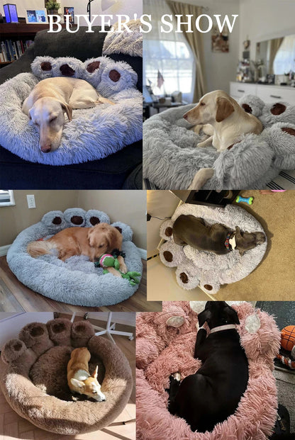 Fluffy Dog Bed Winter Plush Kennel Accessories Pet Products Large Dogs Beds Bedding Sofa Basket Small Mat Cats Big Cushion Puppy Brinira