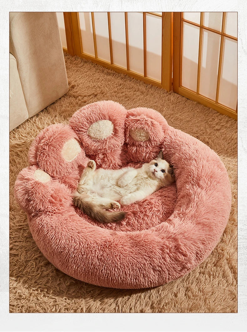 Fluffy Dog Bed Winter Plush Kennel Accessories Pet Products Large Dogs Beds Bedding Sofa Basket Small Mat Cats Big Cushion Puppy Brinira