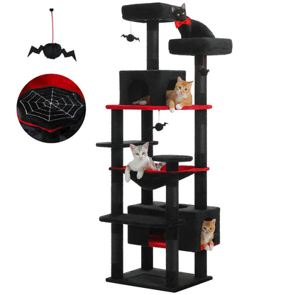 Large Cat Tree and Tower for Indoor Cats With Sisal-Covered Scratching Posts Spacious Hammock Padded Perches and Condos Cat Toys Brinira