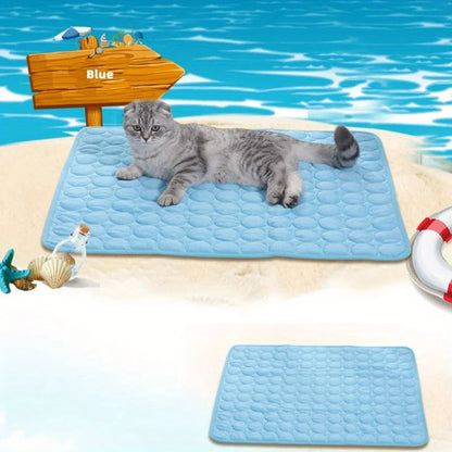 Summer Pet Ice Mat Cat Cooling Ice Mat Dog Pad Breathable Cat Cool Mat Portable &amp; Washable Pet Cooling Blanket For Kennel/Sofa/B Brinira