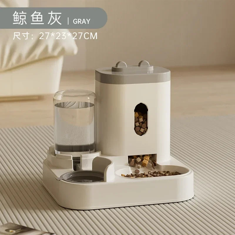 Automatic Feeder Dog Cat Food Bowl With Water Fountain Large Capacity Pet Food Storage Dispenser Container Puppy Pet Accessories Brinira