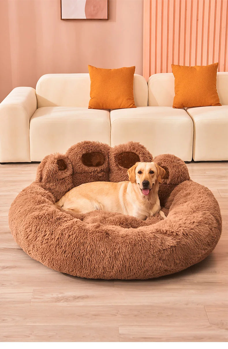 Fluffy Dog Bed Winter Plush Kennel Accessories Pet Products Large Dogs Beds Bedding Sofa Basket Small Mat Cats Big Cushion Puppy Brinira