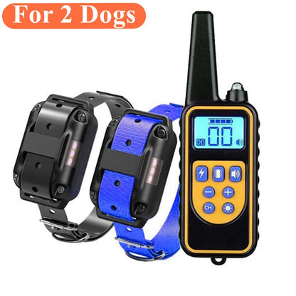 800m Digital Dog Training Collar Waterproof Rechargeable Remote Control Pet with LCD Display for All Size Shock Vibration Sound Brinira