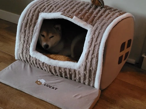 winter Dog Kennel Warm Dog House Mat Detachable Washable Dogs Bed Nest Deep Sleep Tent for Medium Large Dogs House dog Supplies Brinira