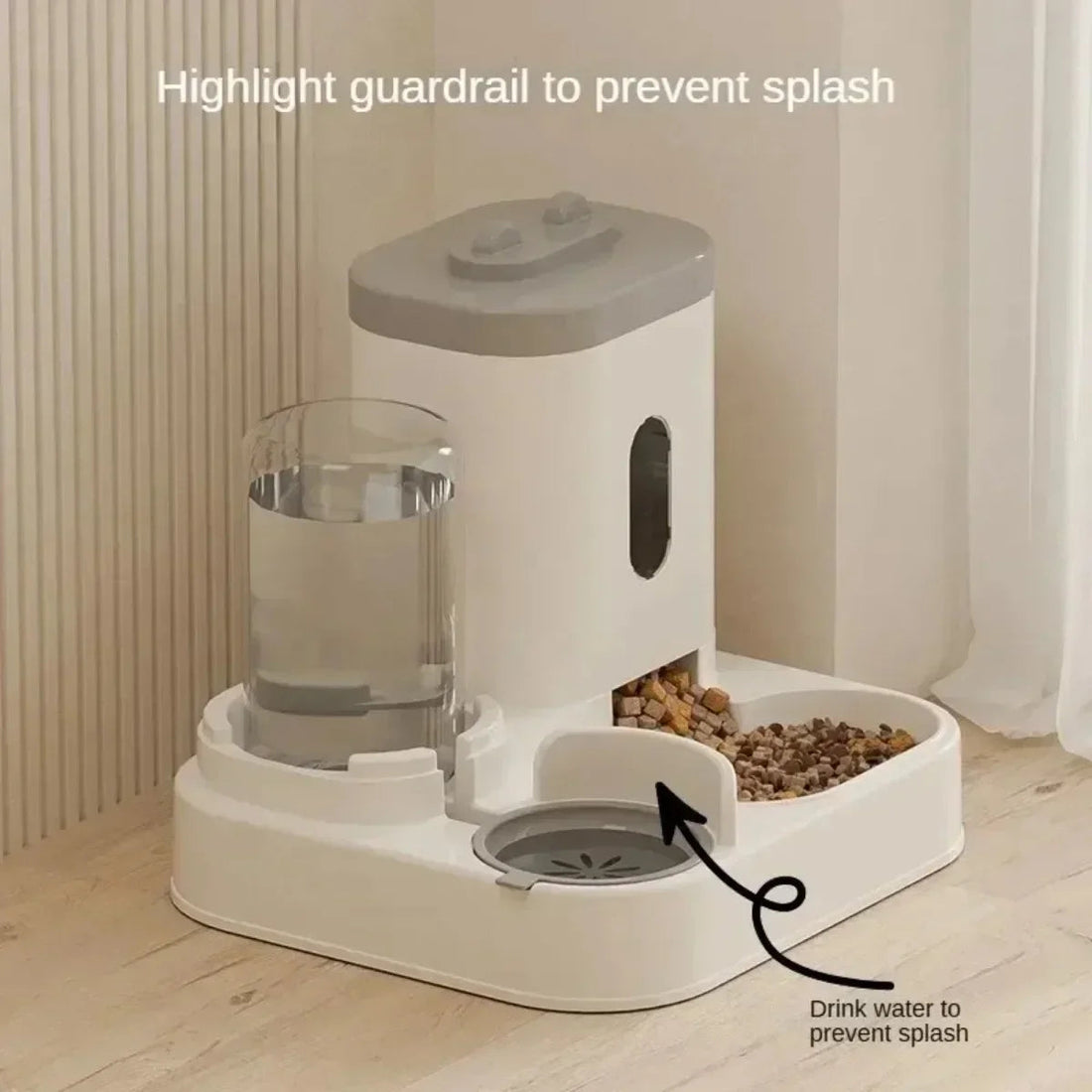 Automatic Feeder Dog Cat Food Bowl With Water Fountain Large Capacity Pet Food Storage Dispenser Container Puppy Pet Accessories Brinira