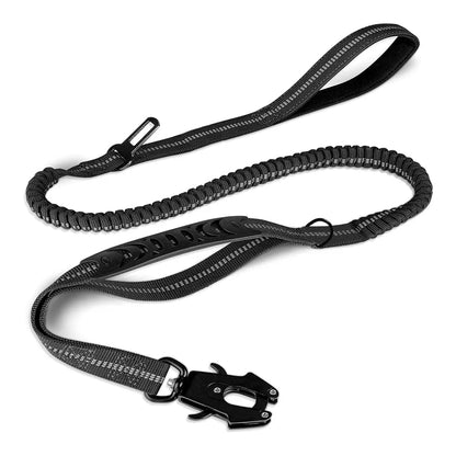Reflective Shock Absorbing Pet Leashes with Car Seatbelt for Large Dogs Heavy Duty Tactical Bungee Dog Leash No Pull Dog Leash Brinira