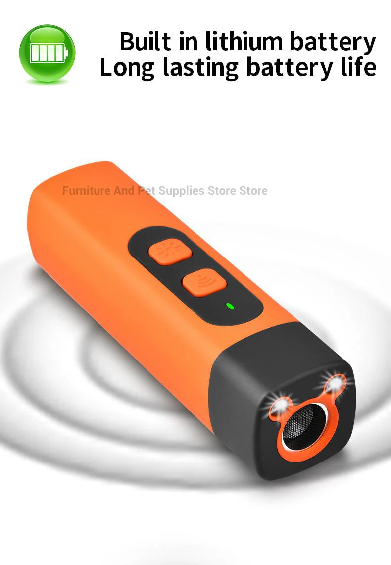 New Pet Dog Repeller Ultrasonic Dog Training Device Rechargeable Anti Dog Bark Stop-Barking Deterrent Device With LED Flashlight Brinira