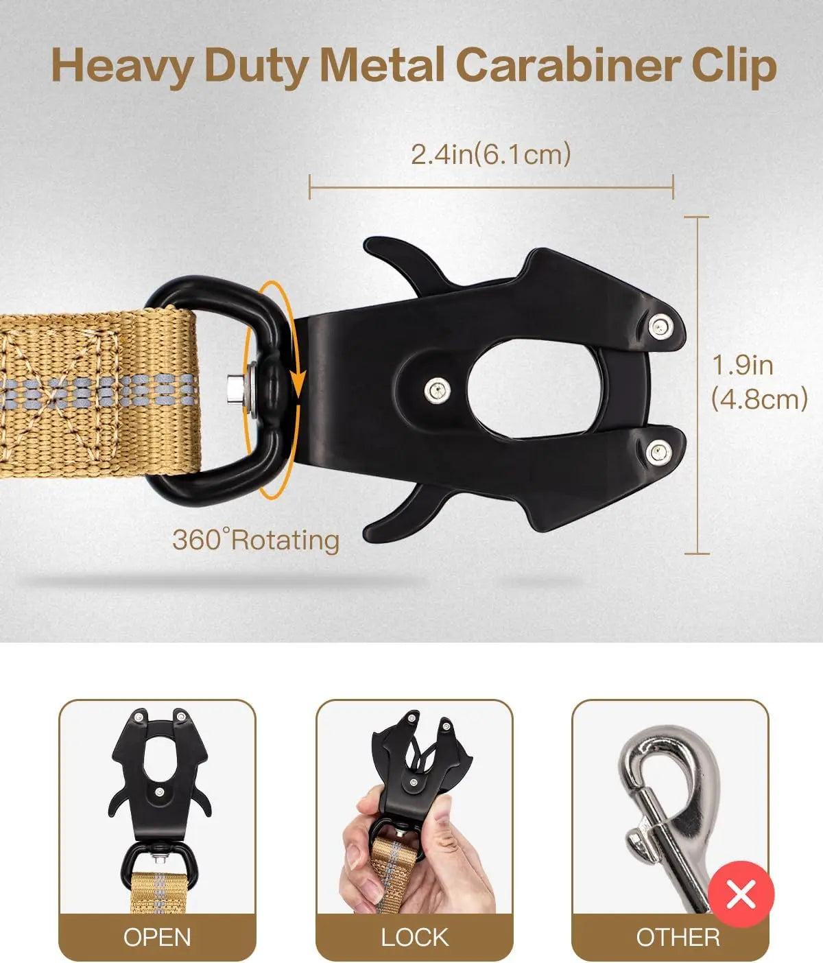 Reflective Shock Absorbing Pet Leashes with Car Seatbelt for Large Dogs Heavy Duty Tactical Bungee Dog Leash No Pull Dog Leash Brinira